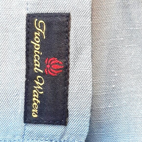 Izod Tropical Waters Men's Button Down Washable Silk Blend Shirt Size M - Picture 5 of 6